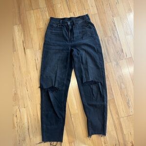 American eagle distressed loose black jeans